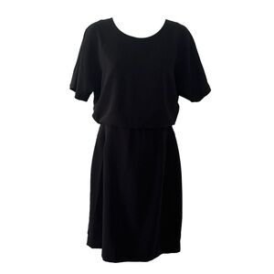 Black Banana Republic shift dress with interesting back detail